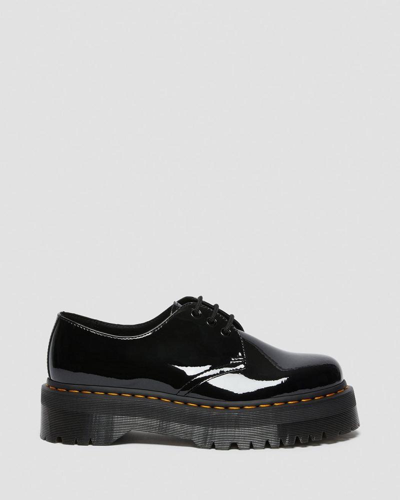 Dr Martens 1461 Lak Leren Platform Oxford Schoenen Dames Zwart | NL 42VRW